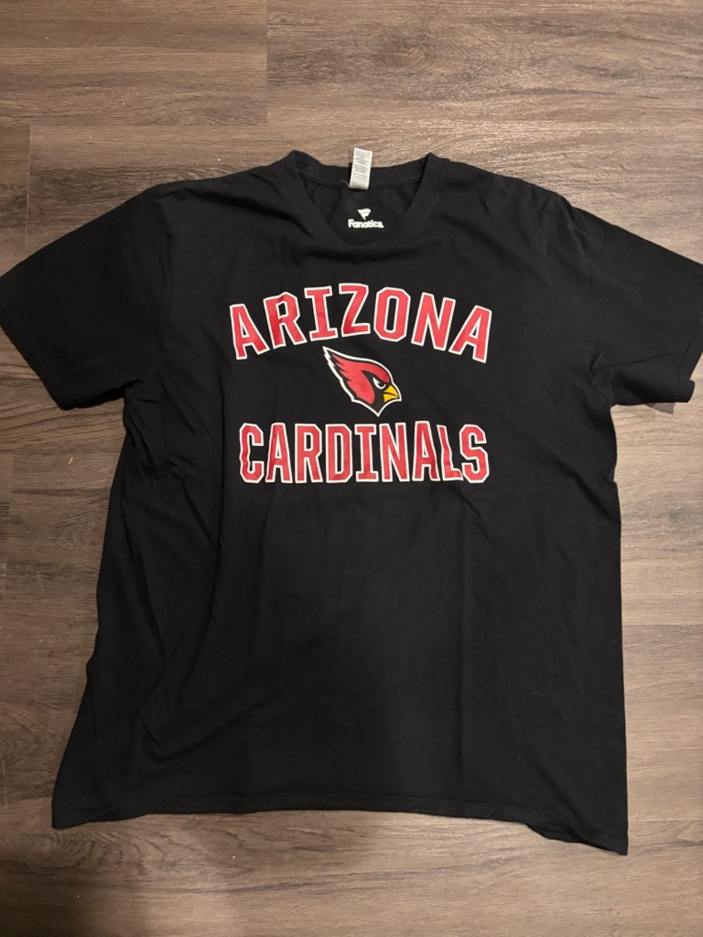 Fanatics Black Tee with Red and White Lettering